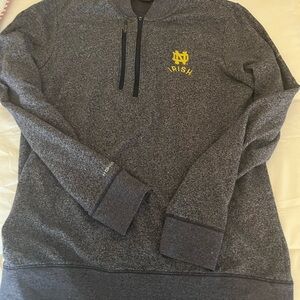 Under Armour Heathered Gray Quarter-Zip with Yellow Accent